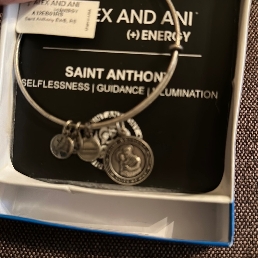 Alex and Ani- Saint Anthony bracelet. New with tags. Never worn.
